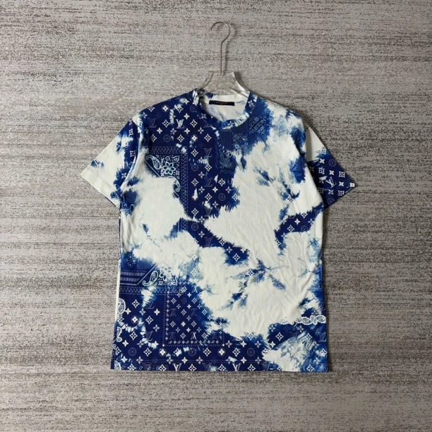 99新 LouisVuitton/路易威登 三花Logo腰果花扎染短袖/S码#8701