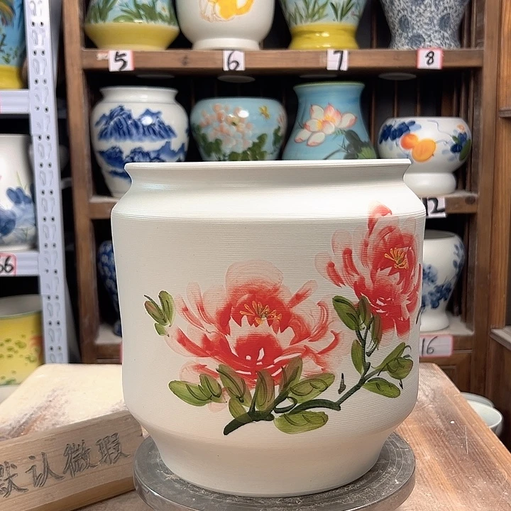 陶电饭煲杨杨牡丹陶瓷