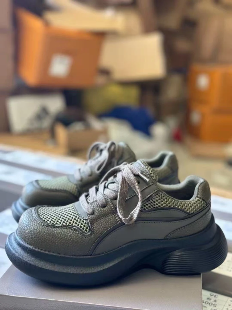 透气休闲运动厚底夏季时尚休闲鞋时尚黑色单鞋休闲鞋