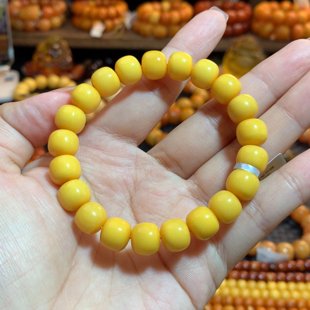 蜜蜡未镶嵌手串蜜蜡手串