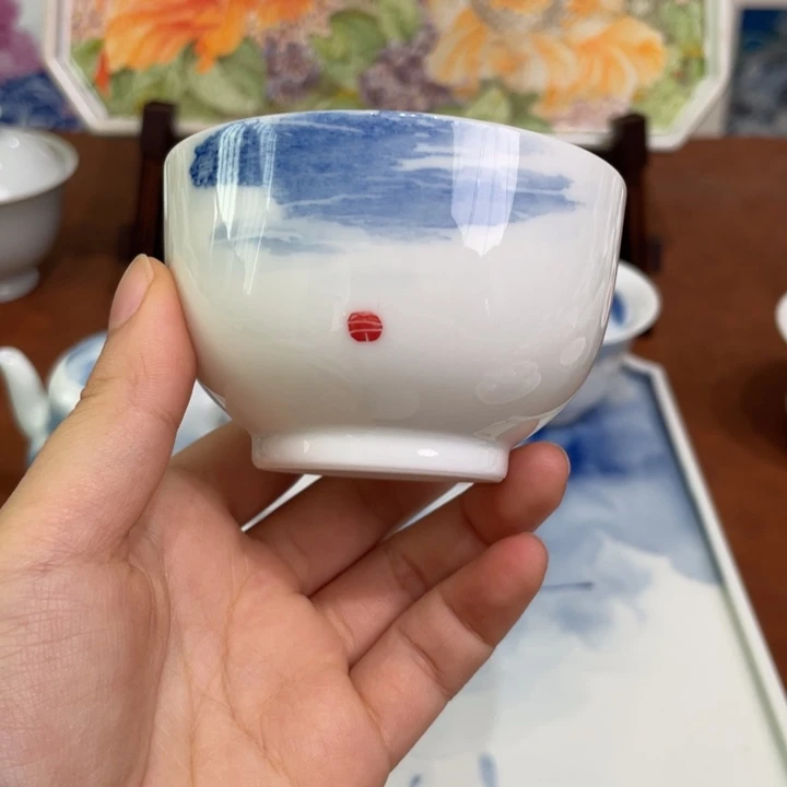 蓝***果景德镇陶瓷艺术品