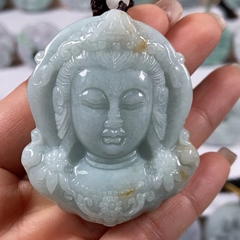 翡翠颈饰未镶嵌观音福利