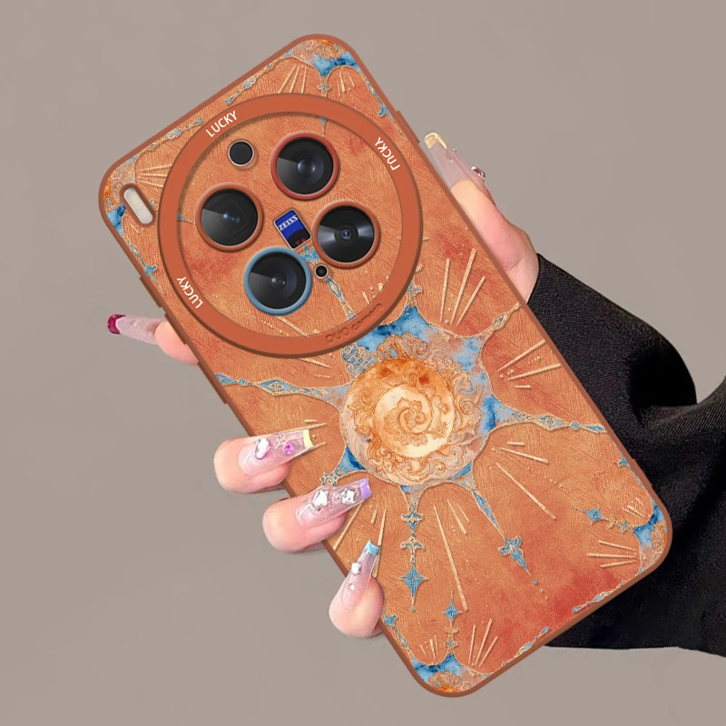 复古星芒适用vivox300手机壳x300pro小众x200ultra创意防摔x200s