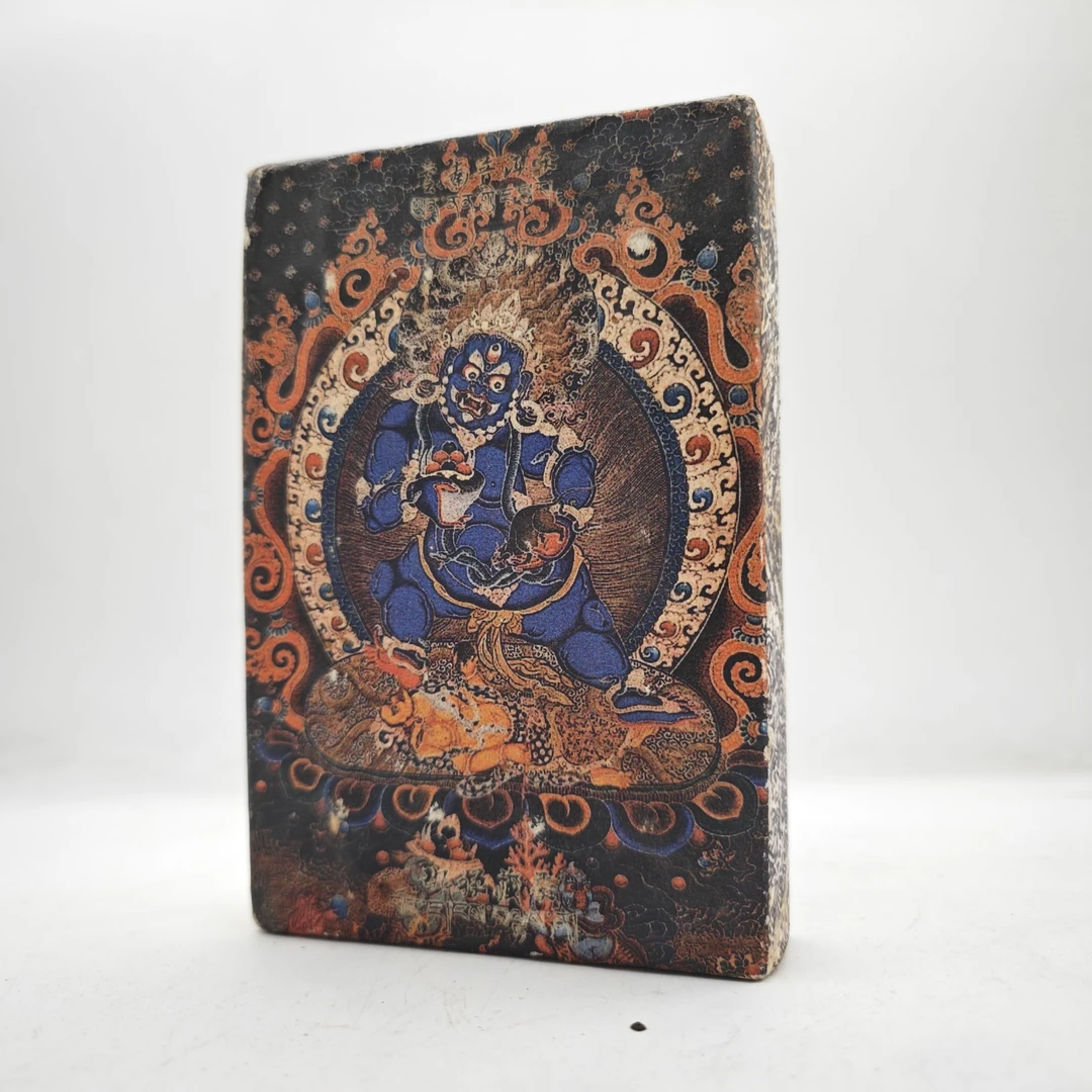 六十年代末 五路财神-佛教密宗 布朗山普洱茶（生茶）400克砖茶