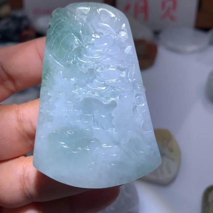 翡翠未镶嵌颈饰保真天然A货翡翠