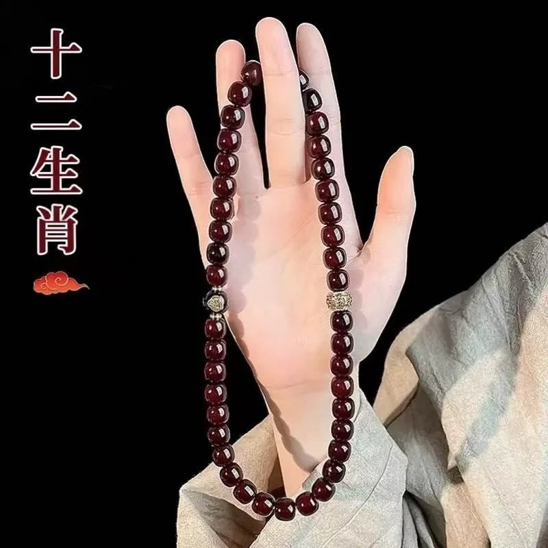 到手两条【十二生肖】菩提双圈手串溏心老料生肖桶珠男女同款手串