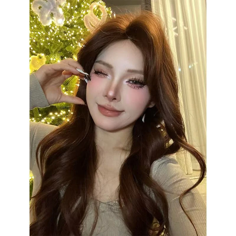 【牛牛专属】【C位焦糖】精修版假发女升级头皮减龄显白日常全头套