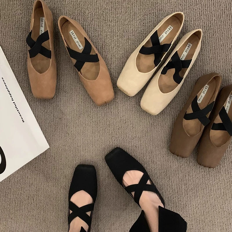 法式复古新中式单鞋配裙子玛丽珍鞋芭蕾舞鞋春夏软底女鞋子平底鞋