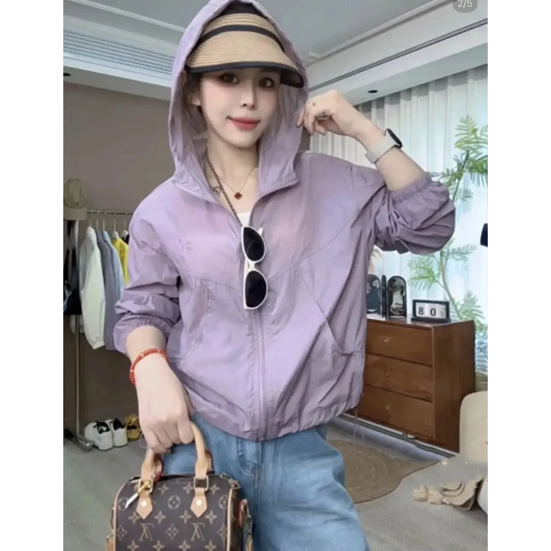 短款2025新款连帽防晒衣女夏季小个子运动外套休闲防晒服