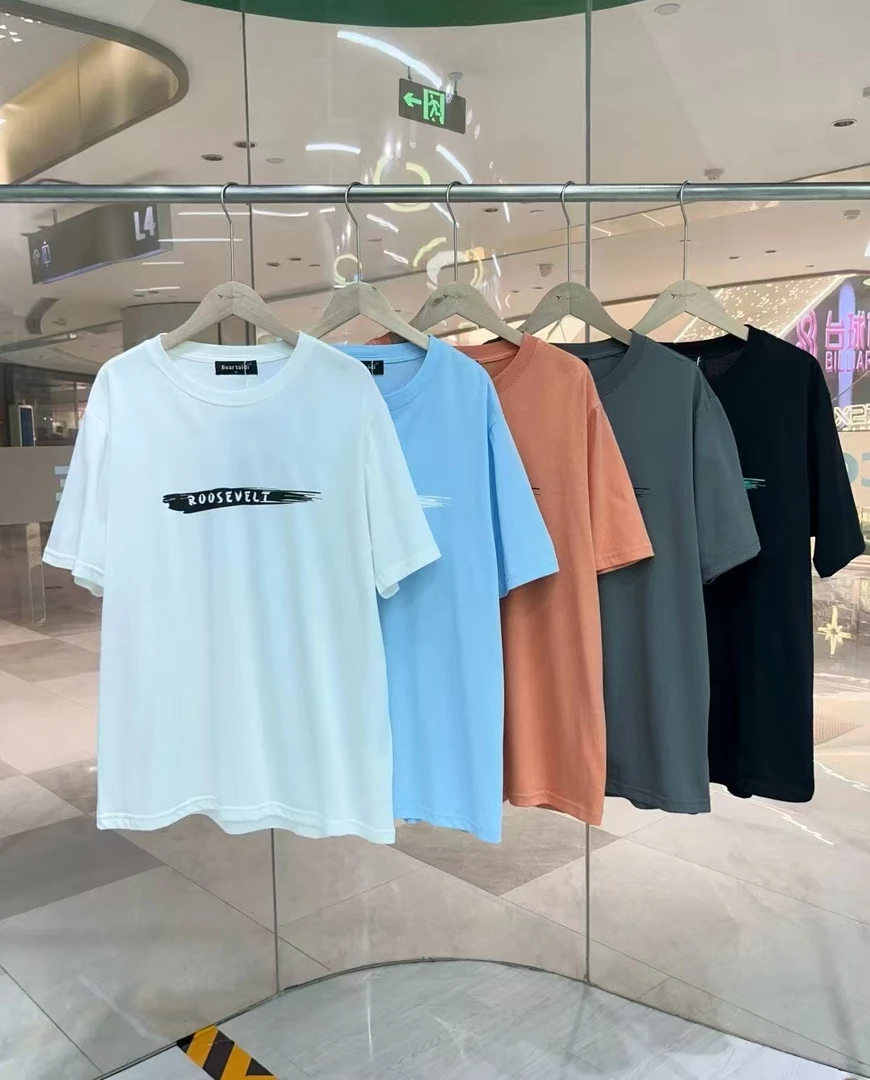 6074情侣简约笔画字母印花短袖T恤（BER613001/03/09/10/13）