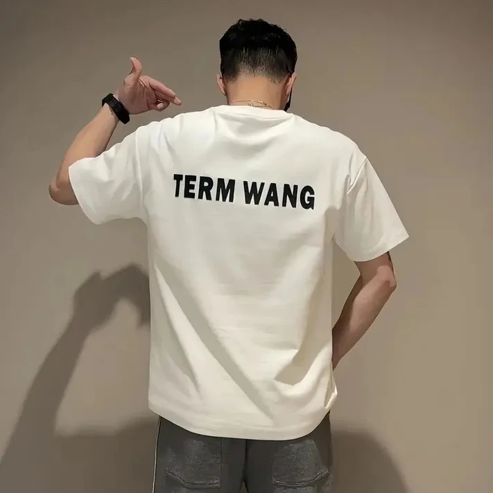 【高品质T恤】2025夏季短袖T恤男潮流字母印花时尚宽松百搭上衣ins