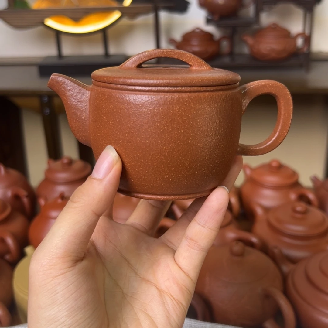 茶壶紫砂紫砂壶汉瓦黄降坡150cc