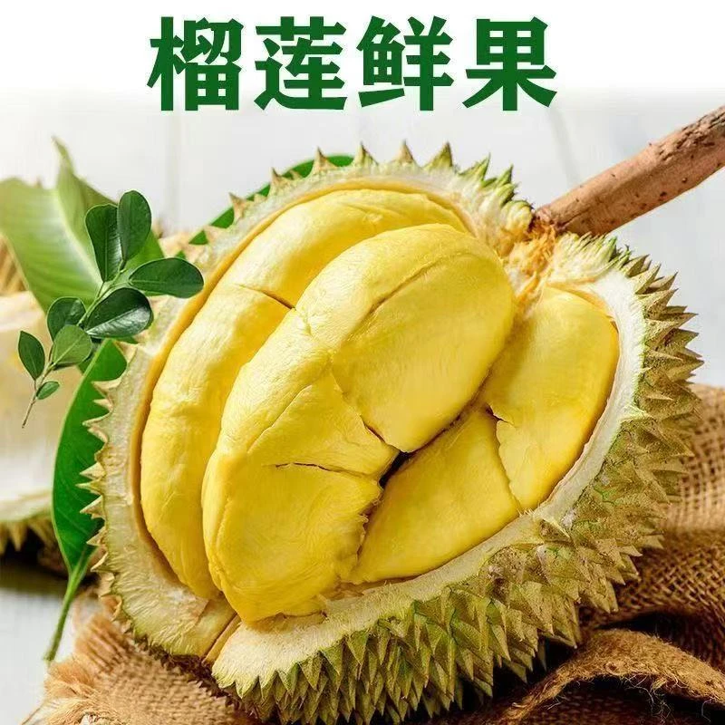 正宗泰国金枕榴莲现场开果鲜榴莲巴掌果验货每斤核小金枕泰国金枕泰国