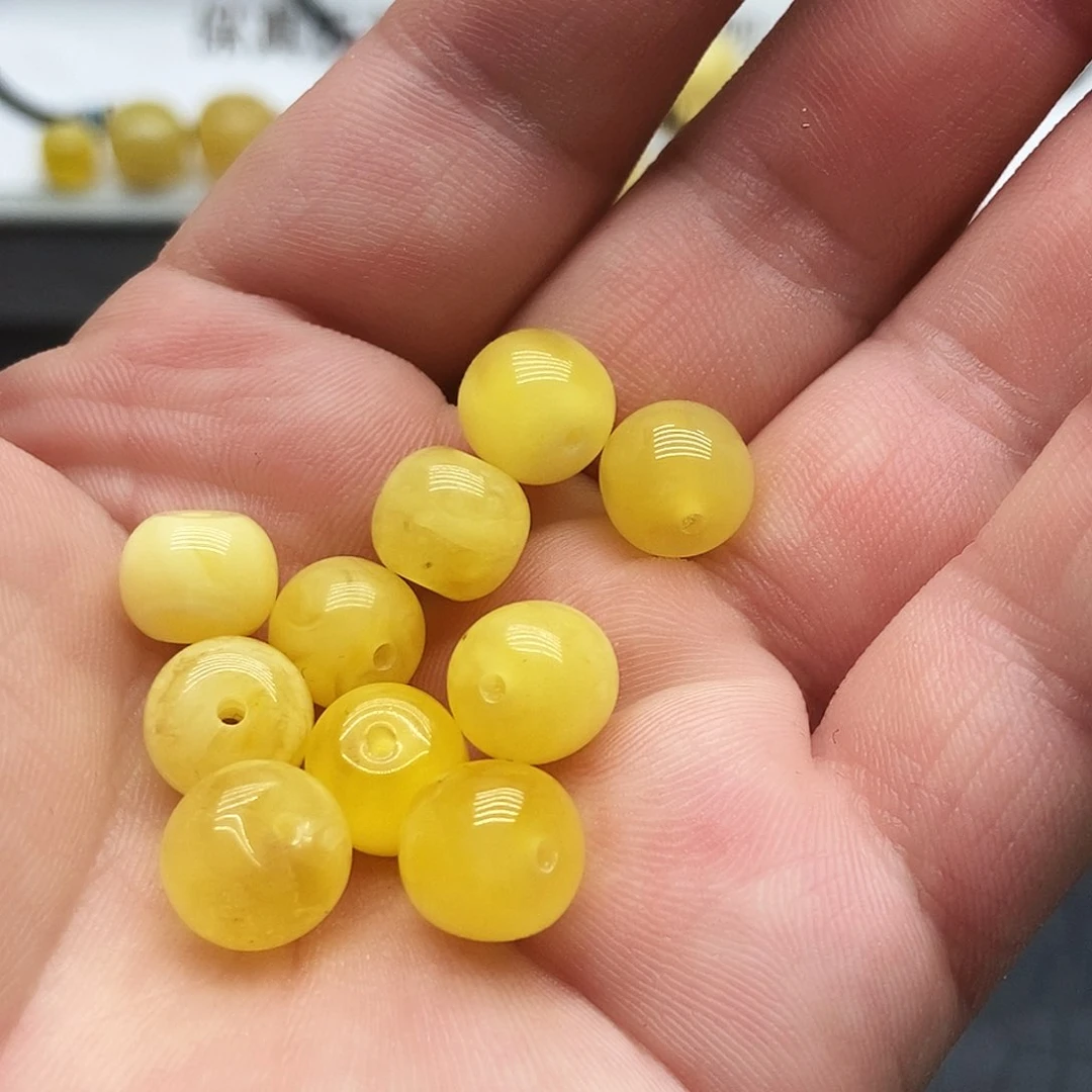 未镶嵌蜜蜡珠宝奇石10毫米老型微瑕随机一颗