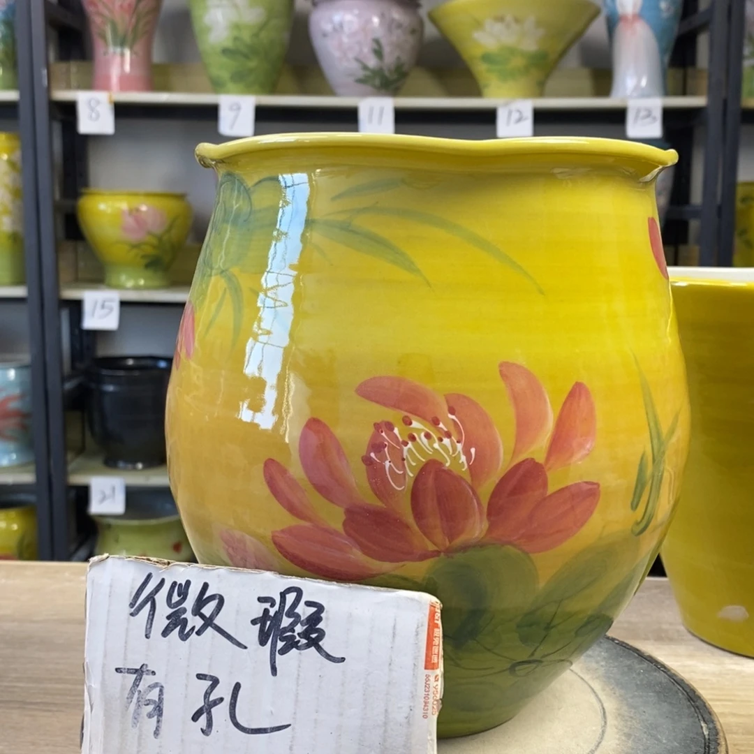 景德镇手工手绘陶瓷花盆