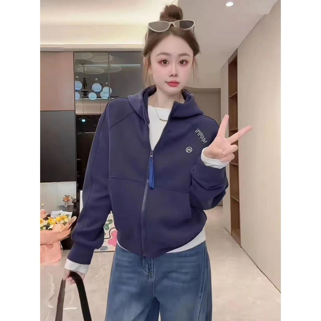 连帽卫衣外套女2025秋季新款休闲时尚高级感显瘦小个子开衫上衣女