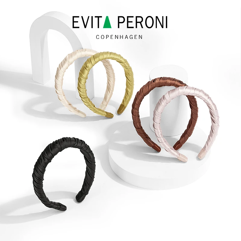 Evita Peroni/依慧达夏款百搭褶皱头箍发卡流行头饰DB