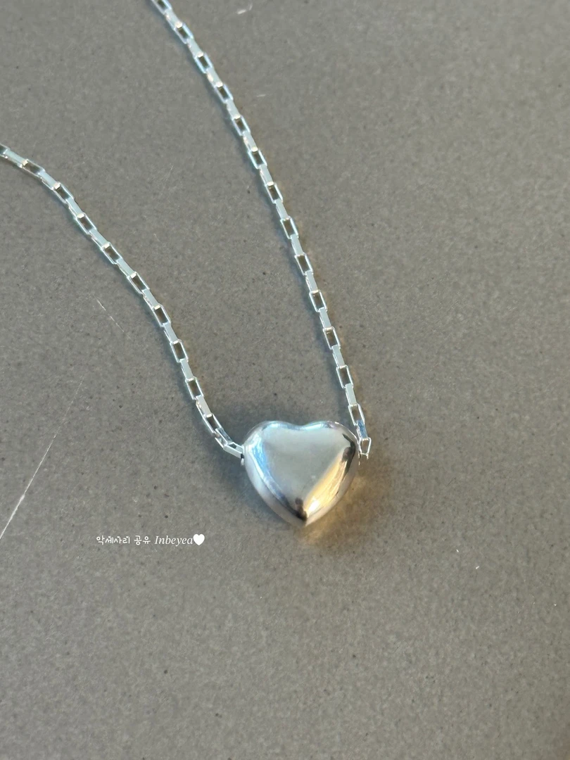 坠链均925银 抽拉爱心项链 39+5cm 10314