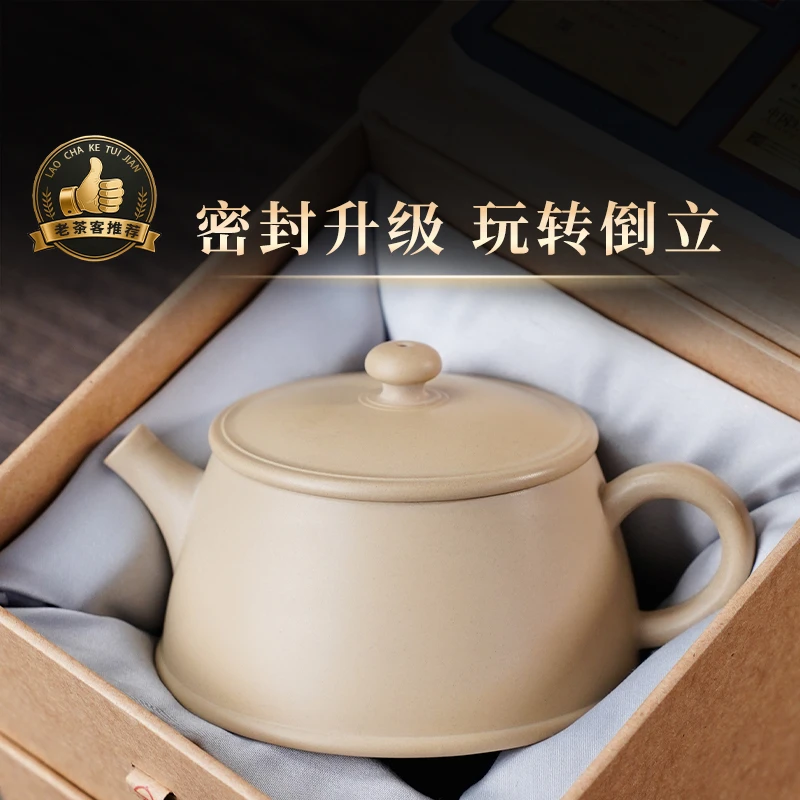 云南建水紫陶茶壶手工汉瓦大口家用高档非紫砂功夫具单个全石瓢