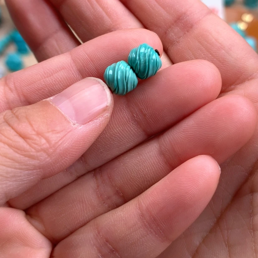 【闪购商品】绿松石扭扭珠8.1mm未镶嵌