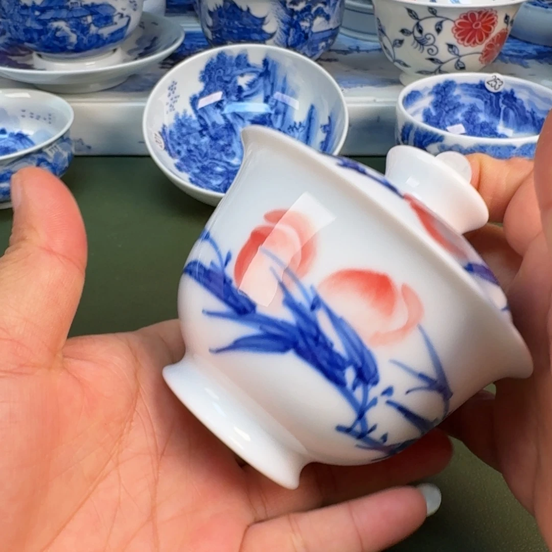 陶景德镇纯手绘茶具圆圆215