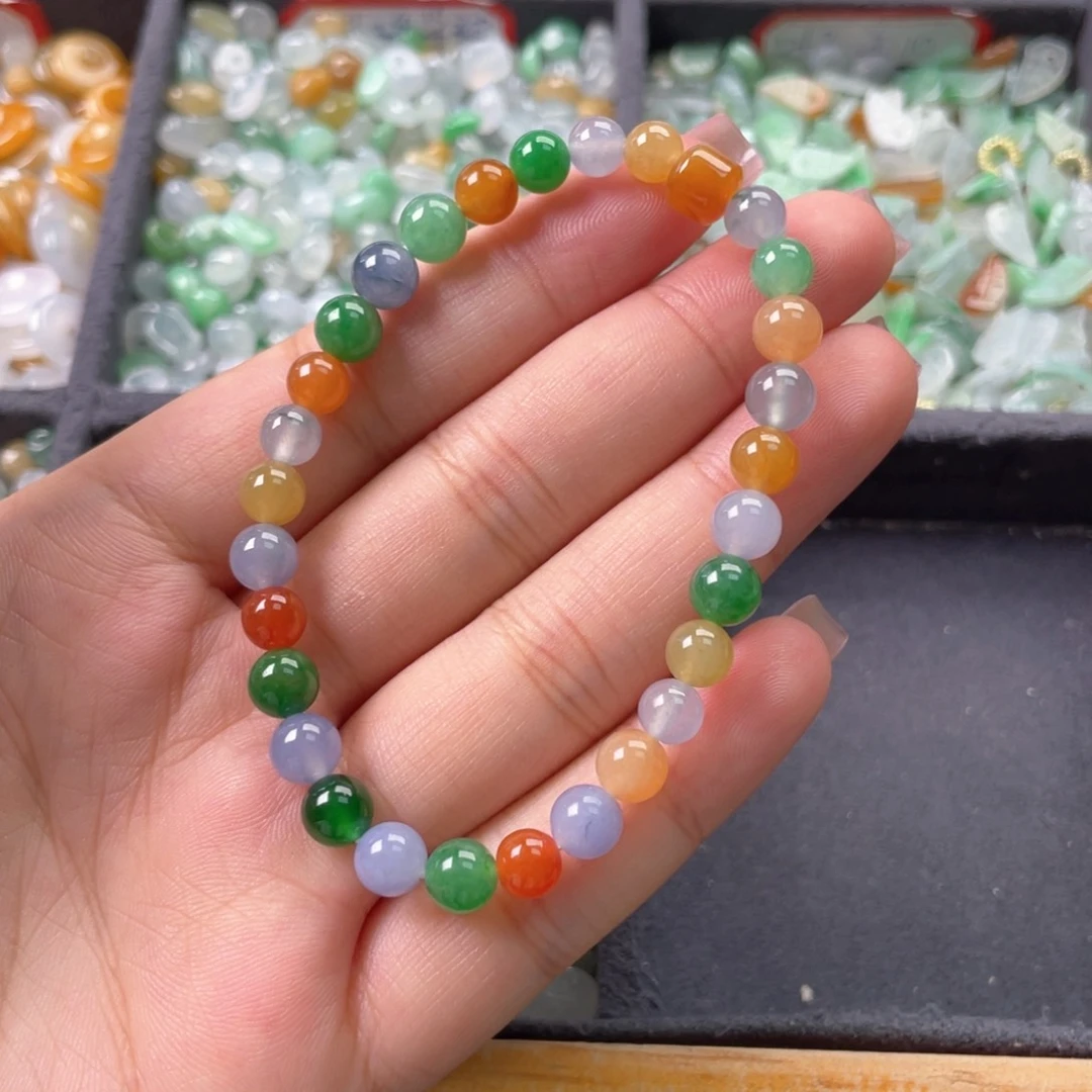 翡翠未镶嵌颈饰手串