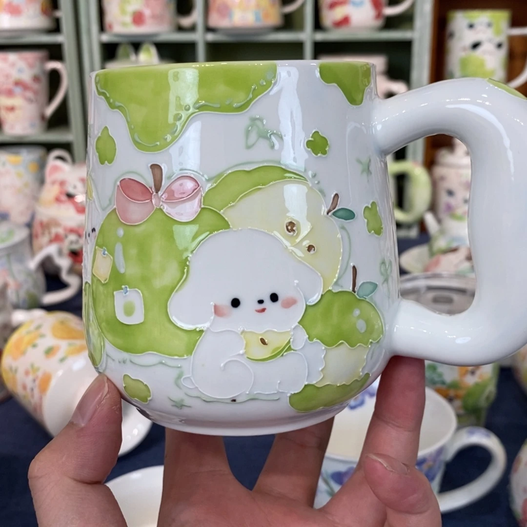 二***.瓷片小狗马克杯微瑕福利