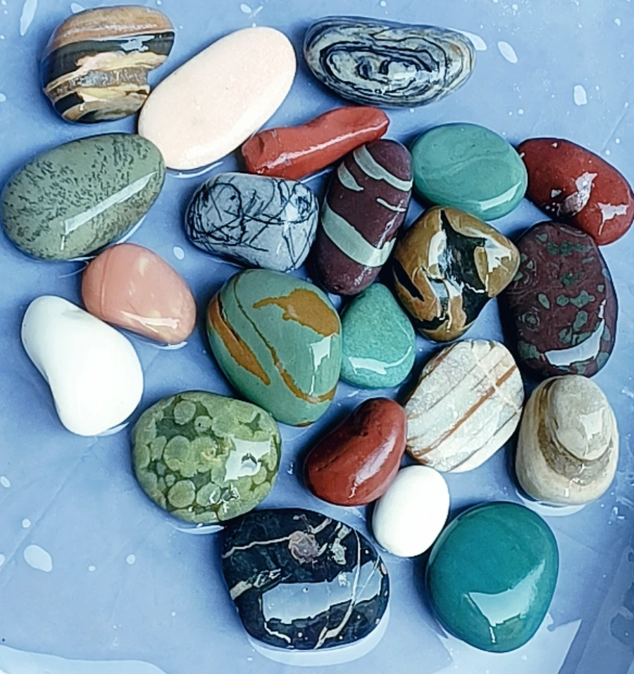 天然长江石鱼缸造景石头摆件乌龟晒台原生缸装饰