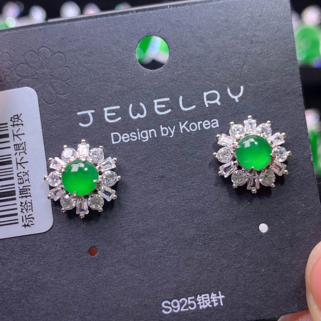 【闪购商品】颈饰银S925镶嵌翡翠天然翡翠