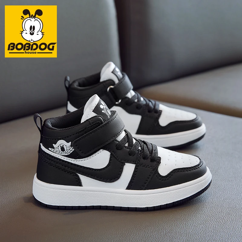 巴布豆家族男童鞋子2025春季新款儿童运动板鞋中大童户外休闲鞋子