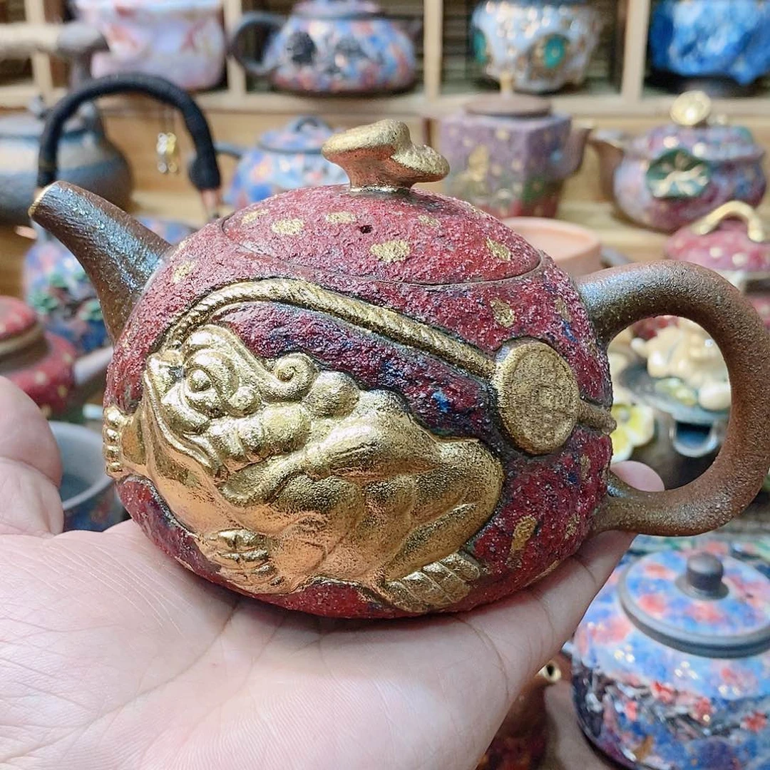 粗陶志野柴烧茶器
