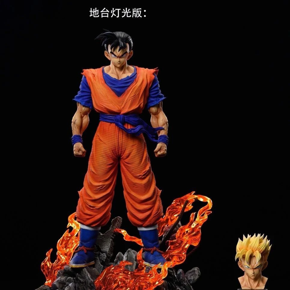 无限战士优质USB发光双头七龙珠未来孙悟饭GK手办摆件动漫雕像