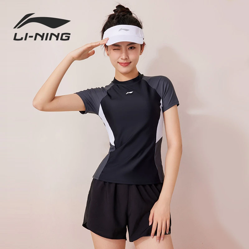 LI-NING/李宁游泳衣女士保守遮肉显瘦分体泳衣高级感女式遮肉泳衣