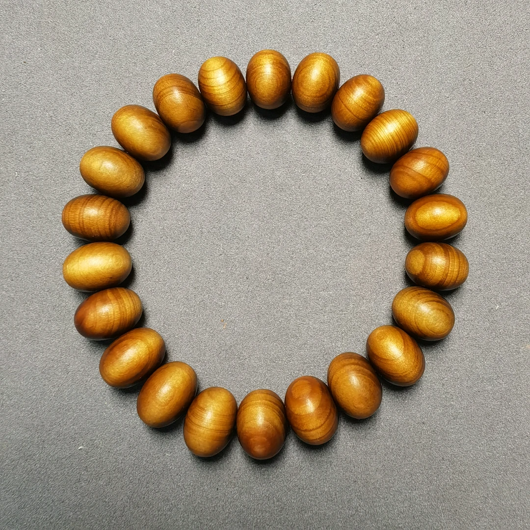 X223-文玩木质崖柏算盘珠手串（无礼盒）