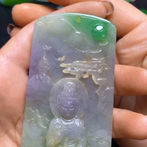 白玉菩提吊坠摆件