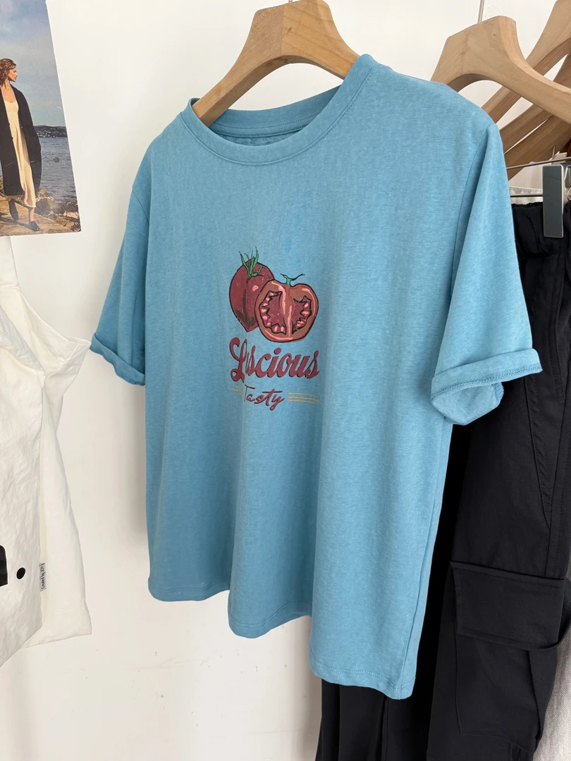 -ARRLMORRE品牌【西红柿】雪花棉轻薄冰感韩系短袖T超好穿