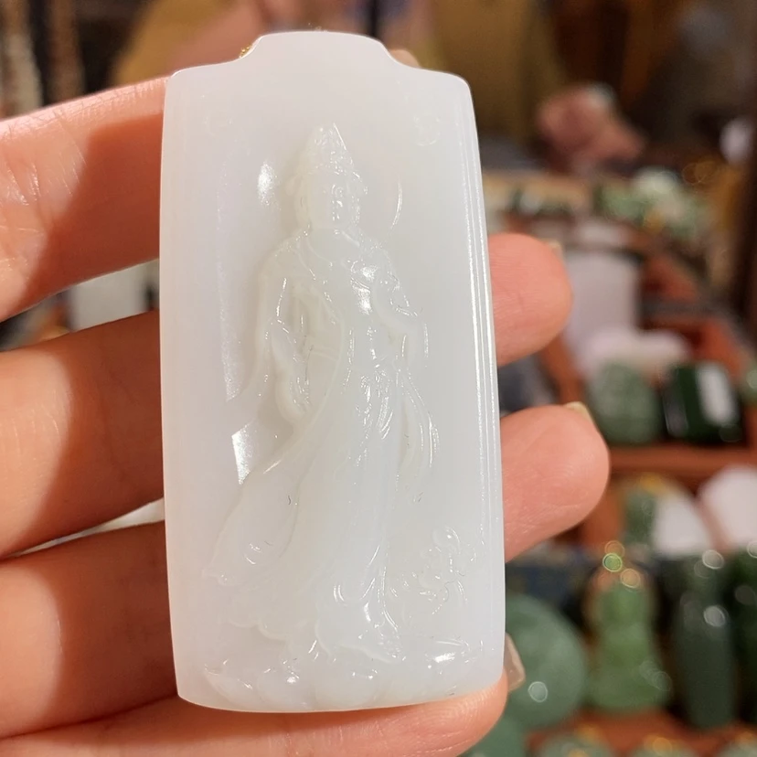 【闪购商品】颈饰未镶嵌和田玉如**满