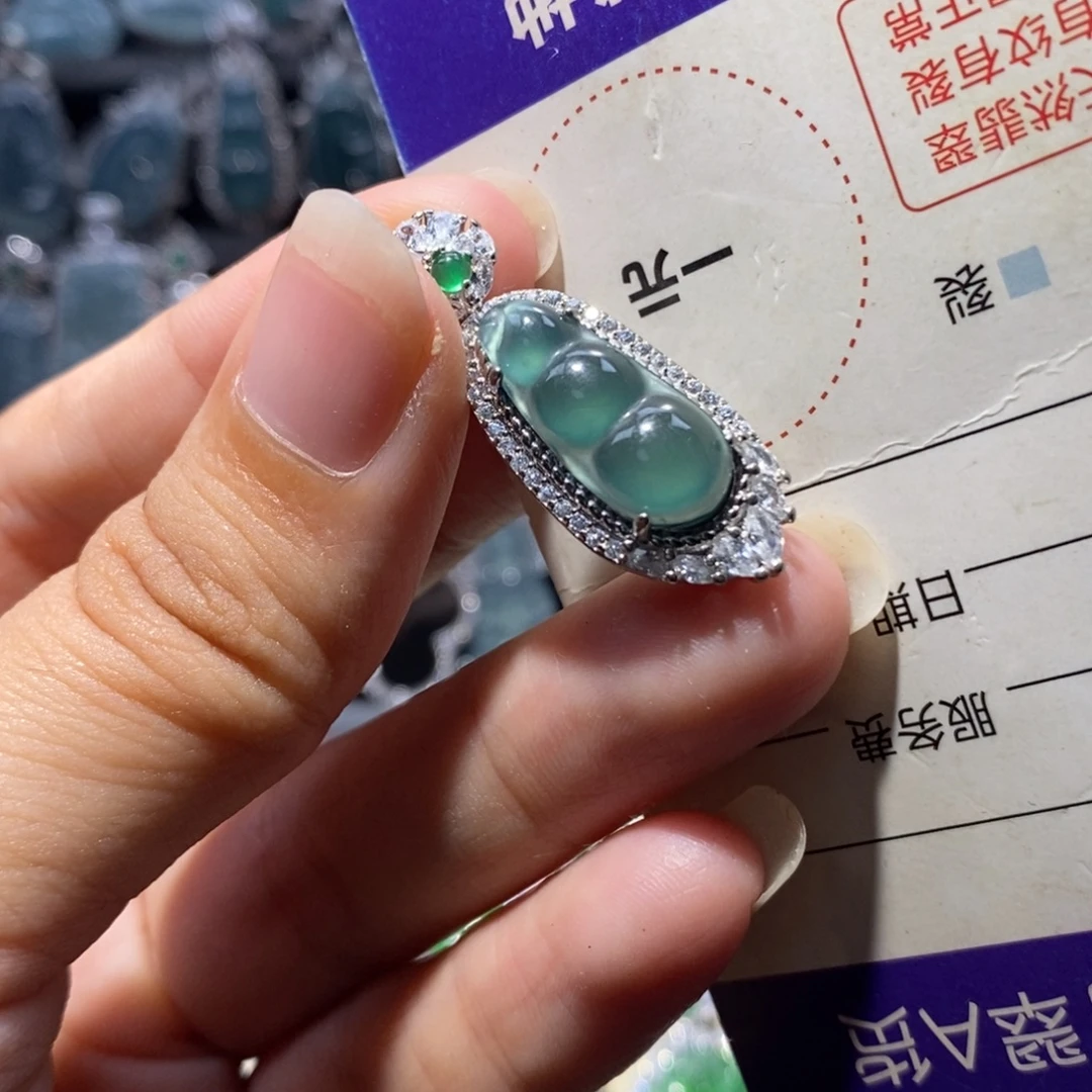 颈饰银S925镶嵌翡翠翡翠