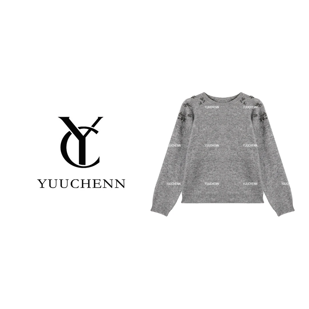 YUUCHENN衫女慵懒风高领短款冬毛针织衫长袖秋冬毛衣适中JYY-7233