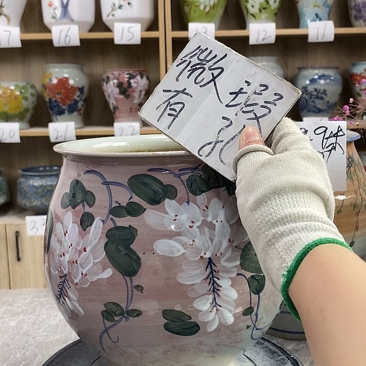 缸3xc景德镇陶瓷花盆