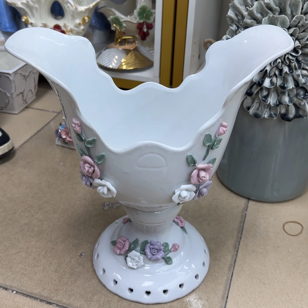 瓷片微瑕陶瓷工艺花瓶摆件