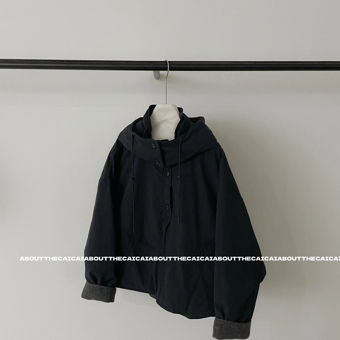 CAICAI/90白鸭绒可拆卸连帽冲锋衣羽绒服女冬季2650