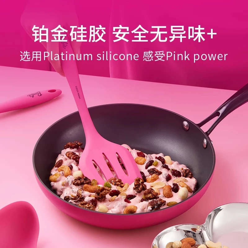 velosan温仑山不粘锅芭比硅胶铲家用耐高温护锅专用铲食品级套装