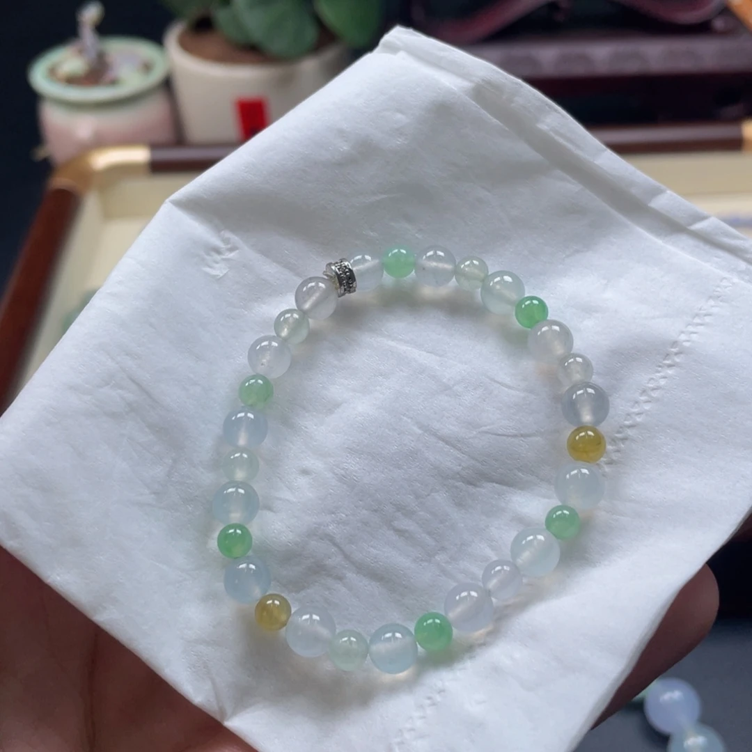 翡翠未镶嵌手串天然缅甸翡翠a货手串
