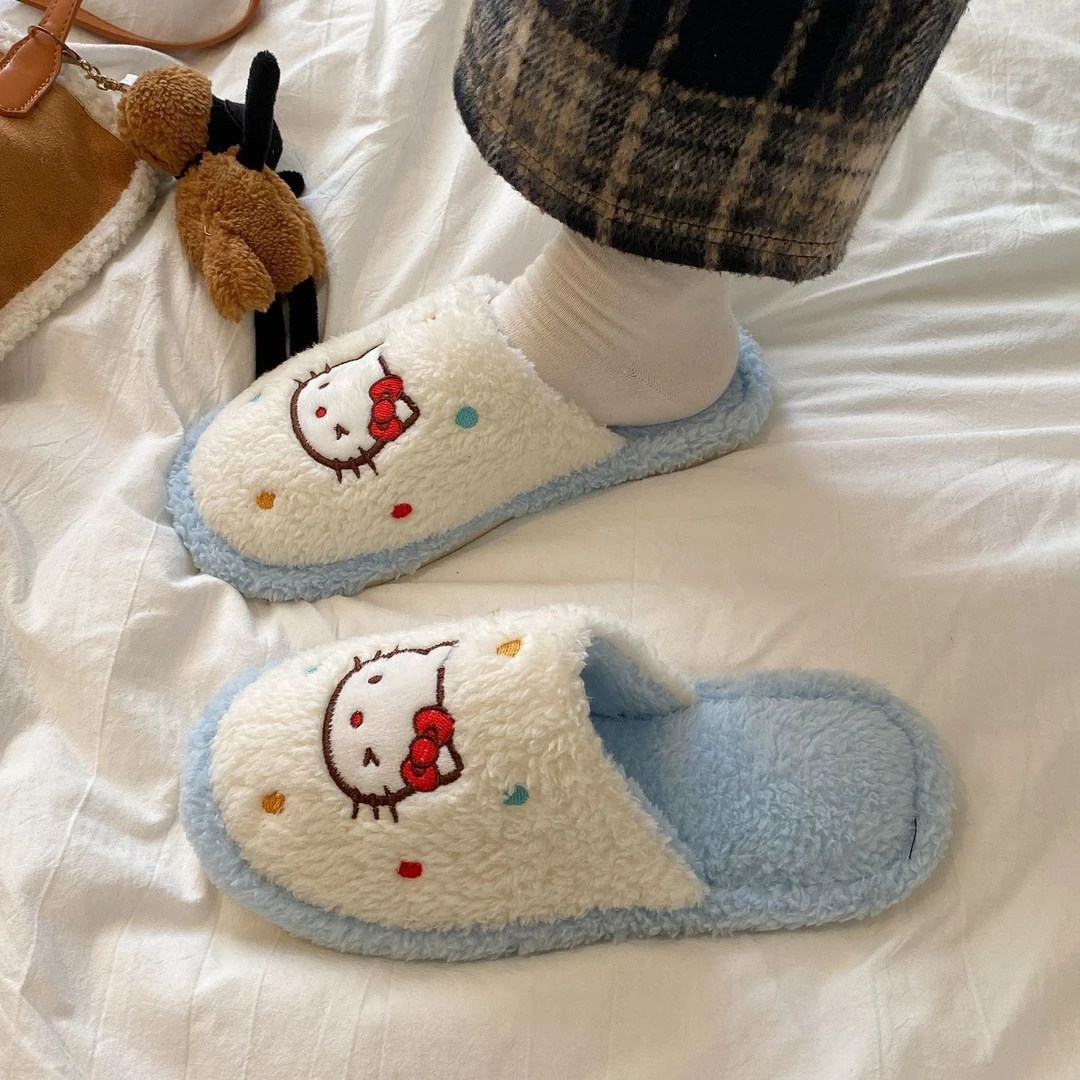 可爱棉拖鞋女新款秋冬季居家室内防滑保暖毛毛拖