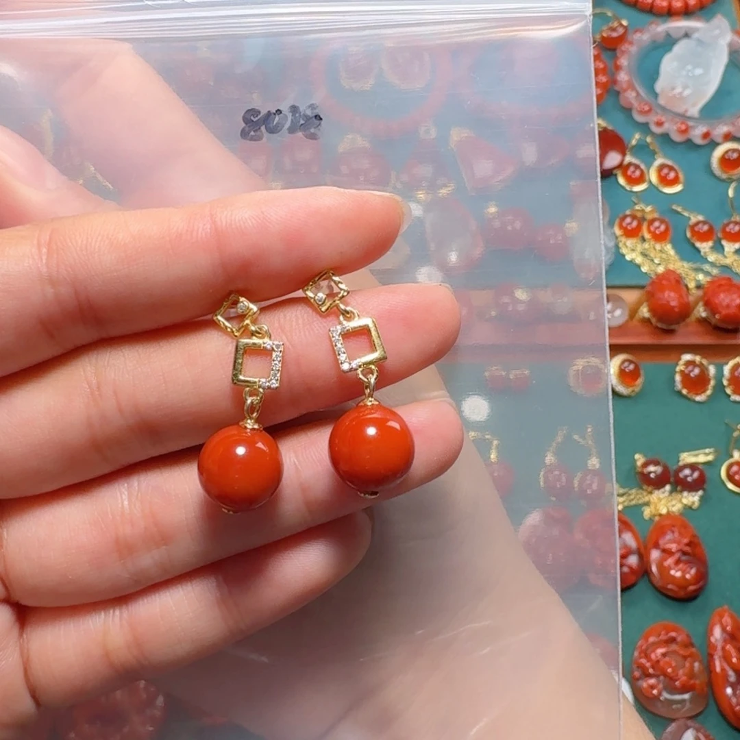 南红玛瑙南红银S925镶嵌