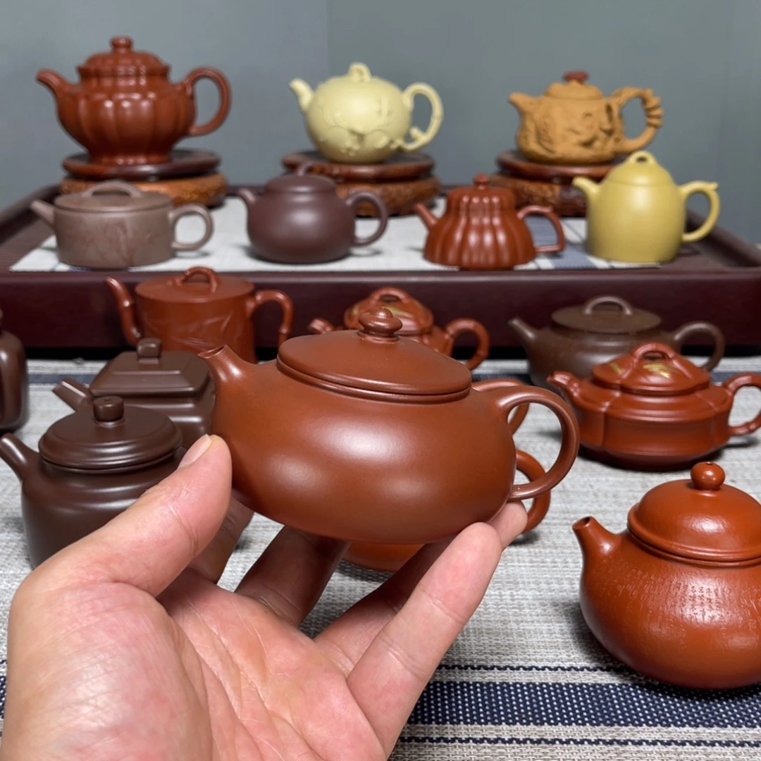 挪***林茶壶紫砂红皮龙寒江