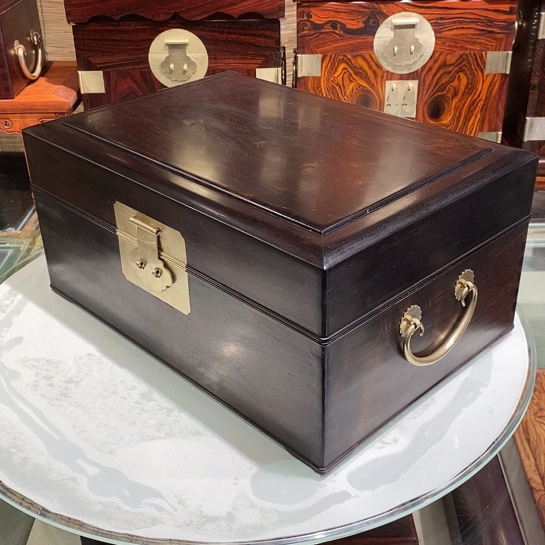 东非黑黄檀（紫光檀）独板收纳箱