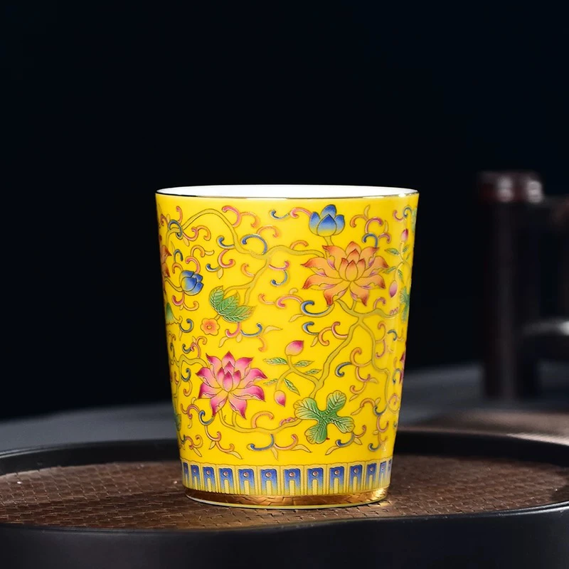 珐琅彩缠枝莲可乐杯-A21(flk)