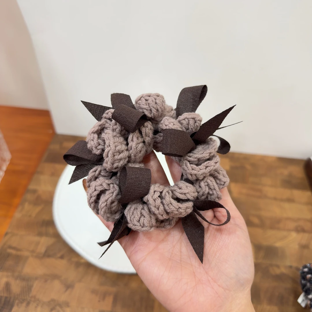 小众设计发饰头饰发绳头绳百搭ins风高级感气质编织蝴蝶结发圈